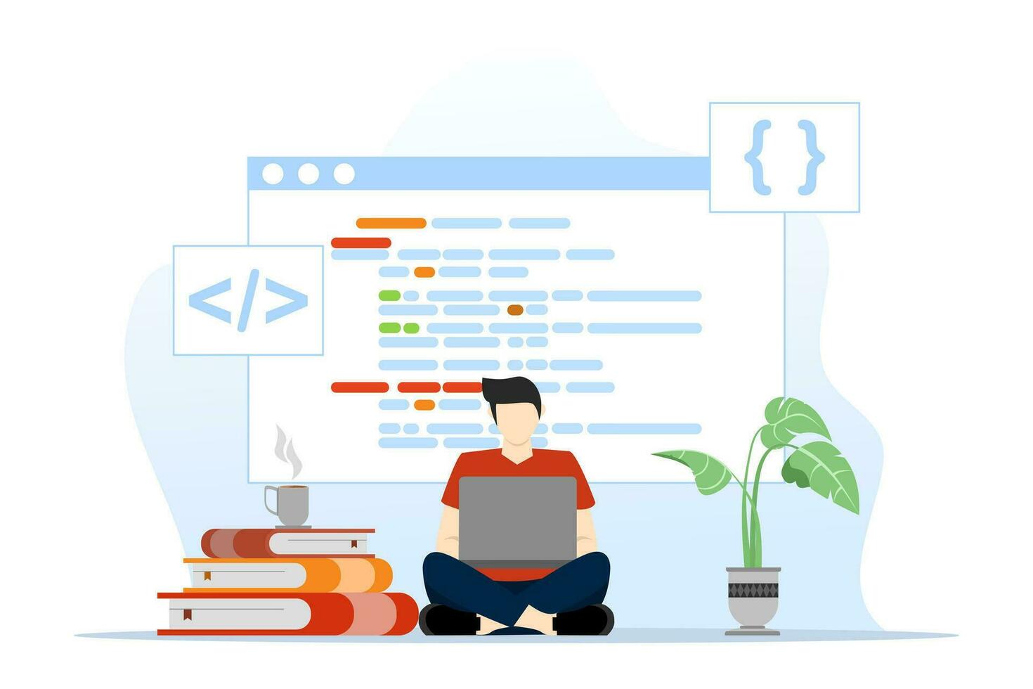 a person with a laptop working on a web project